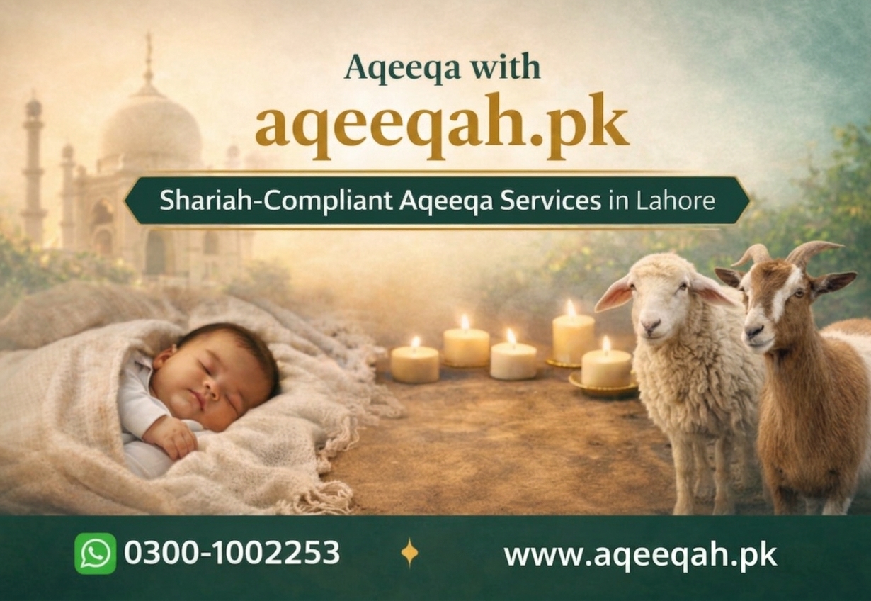 Aqeeqah-themed baby and sheep celebration